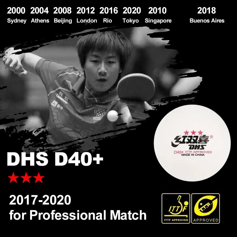 DHS D40+ DJ40+ Ping Pong Balls - Table Tennis How To Play ulasan dan harga